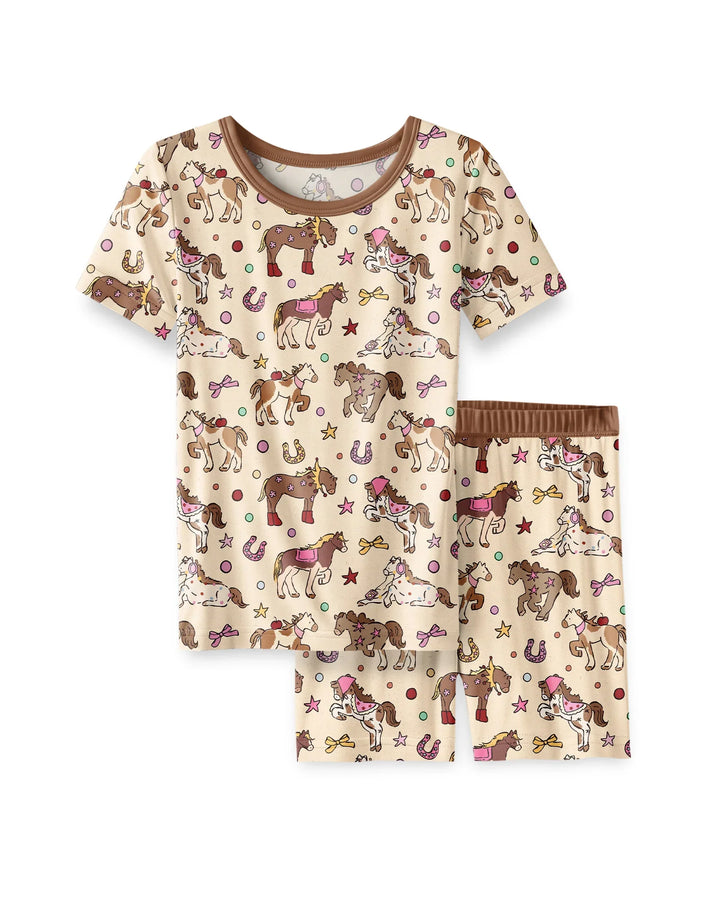 Schlafanzug-Set zweiteilig, kurze Ärmel, kurze Hose, Bambus