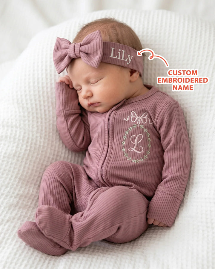 Gerippte Babykleidung mit individuellem Foto - Weich &amp; Skizzenhaft