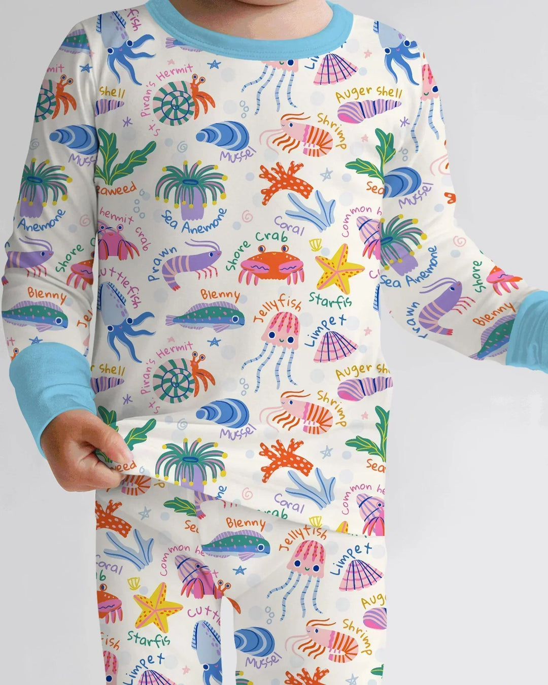 Tide Pool Pals Bamboo Two Piece Long Sleeve Pajama Set