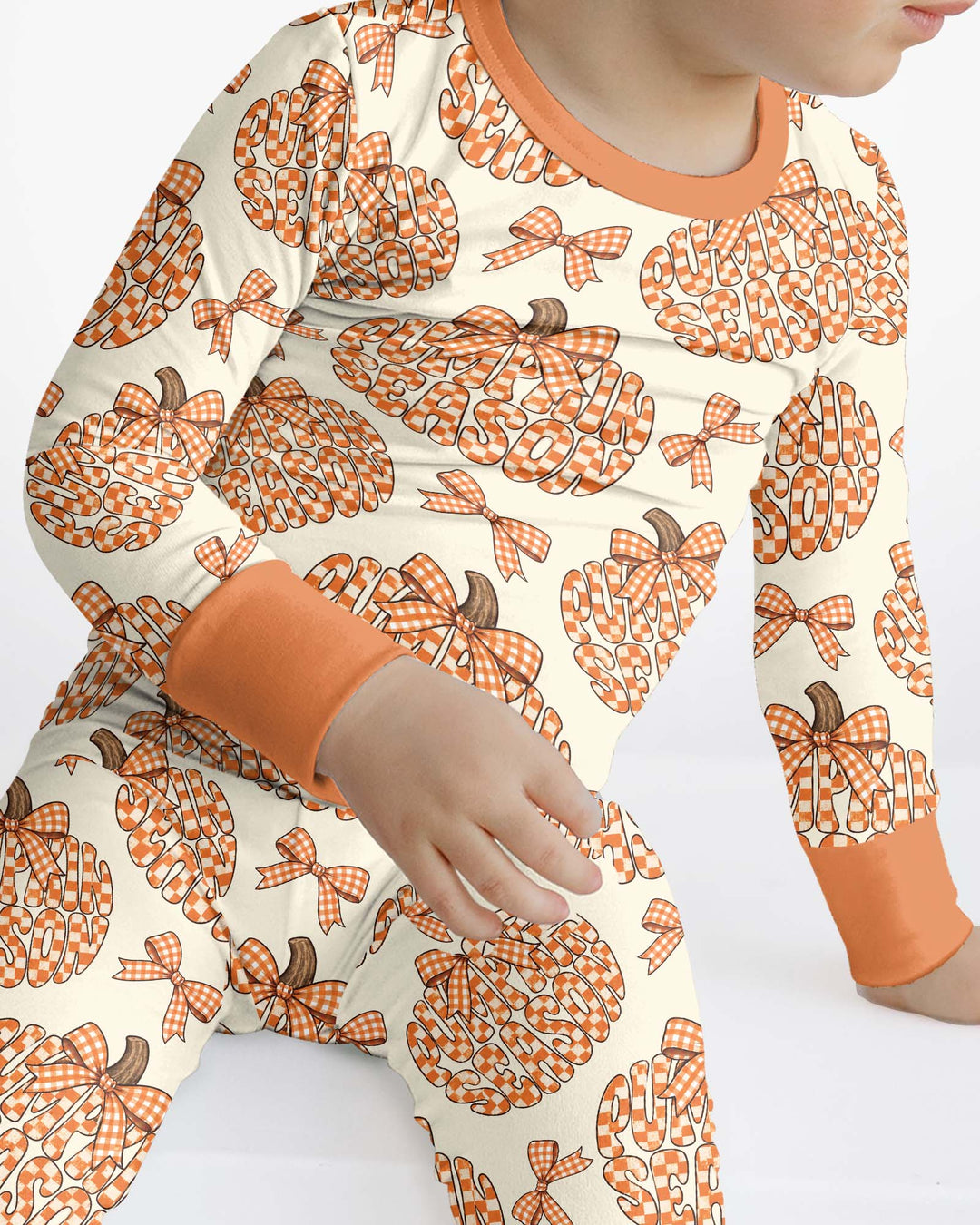 Pumpkin Season Bamboo Two Piece Long Sleeve Pajama Set