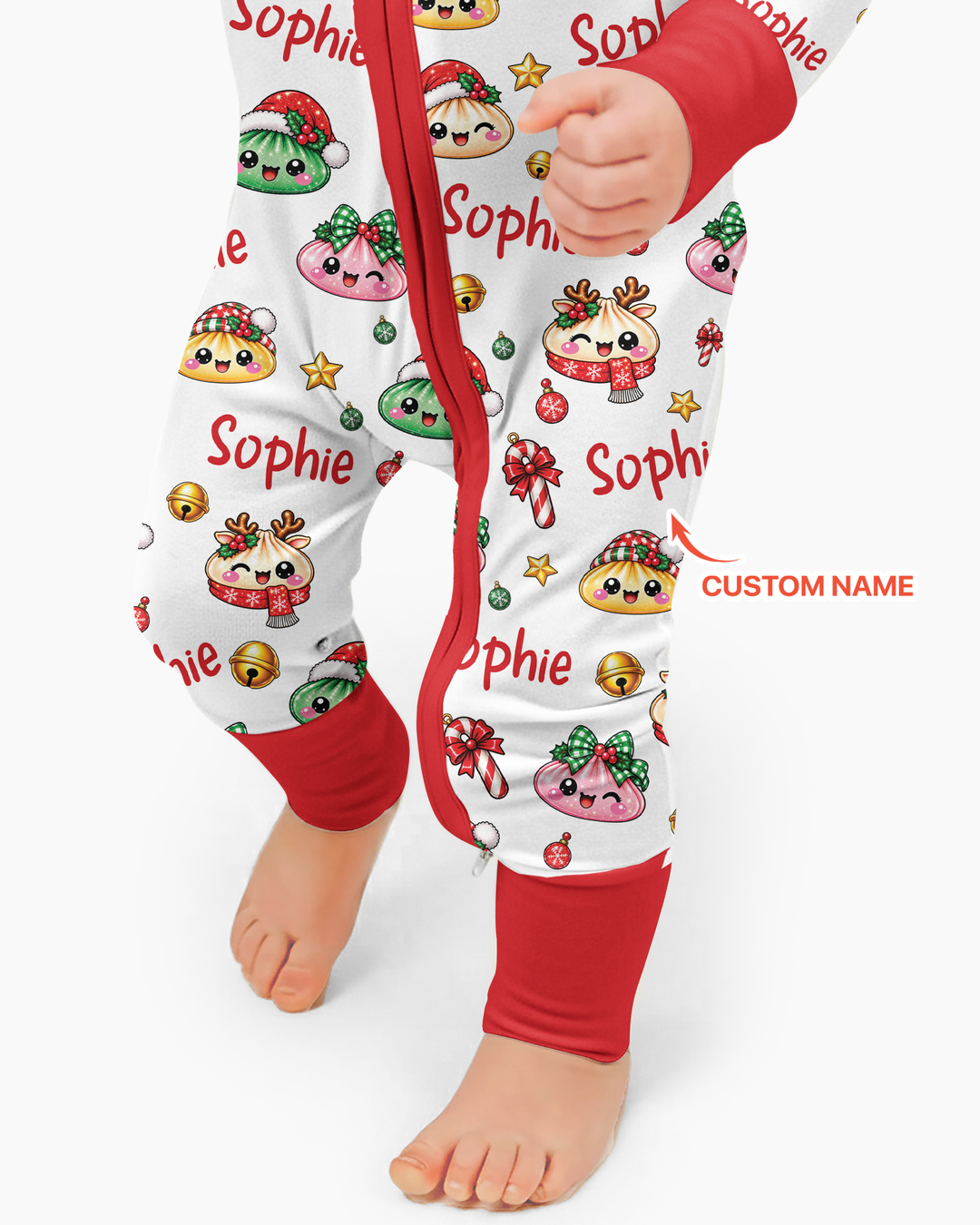 Custom Name Christmas Dumpling The Bow Bamboo Convertible Zippy