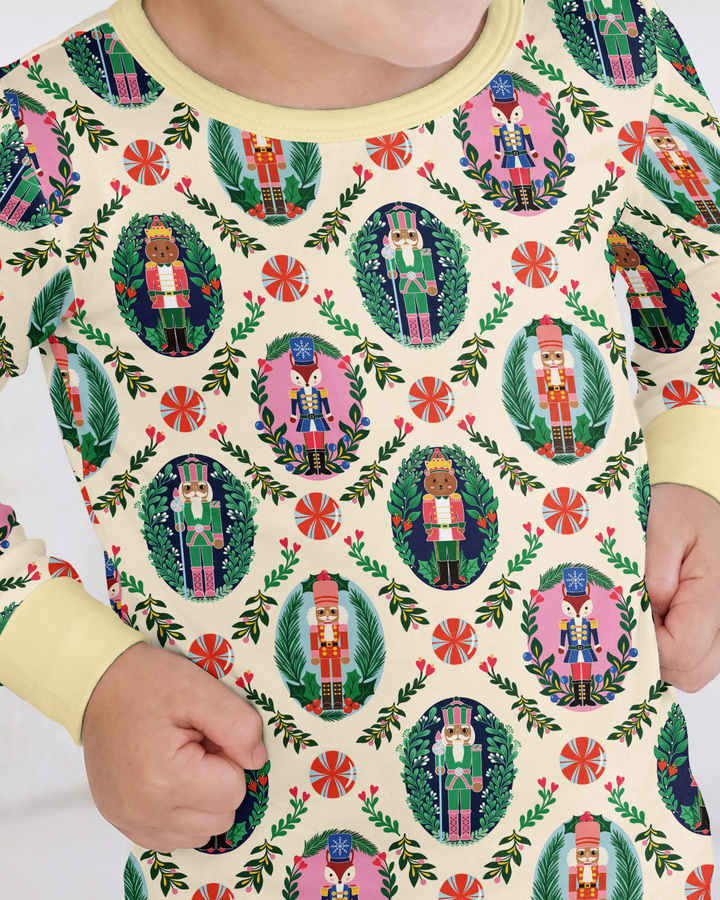 Whimsical Nutcracker Bamboo Two Piece Long Sleeve Pajama Set