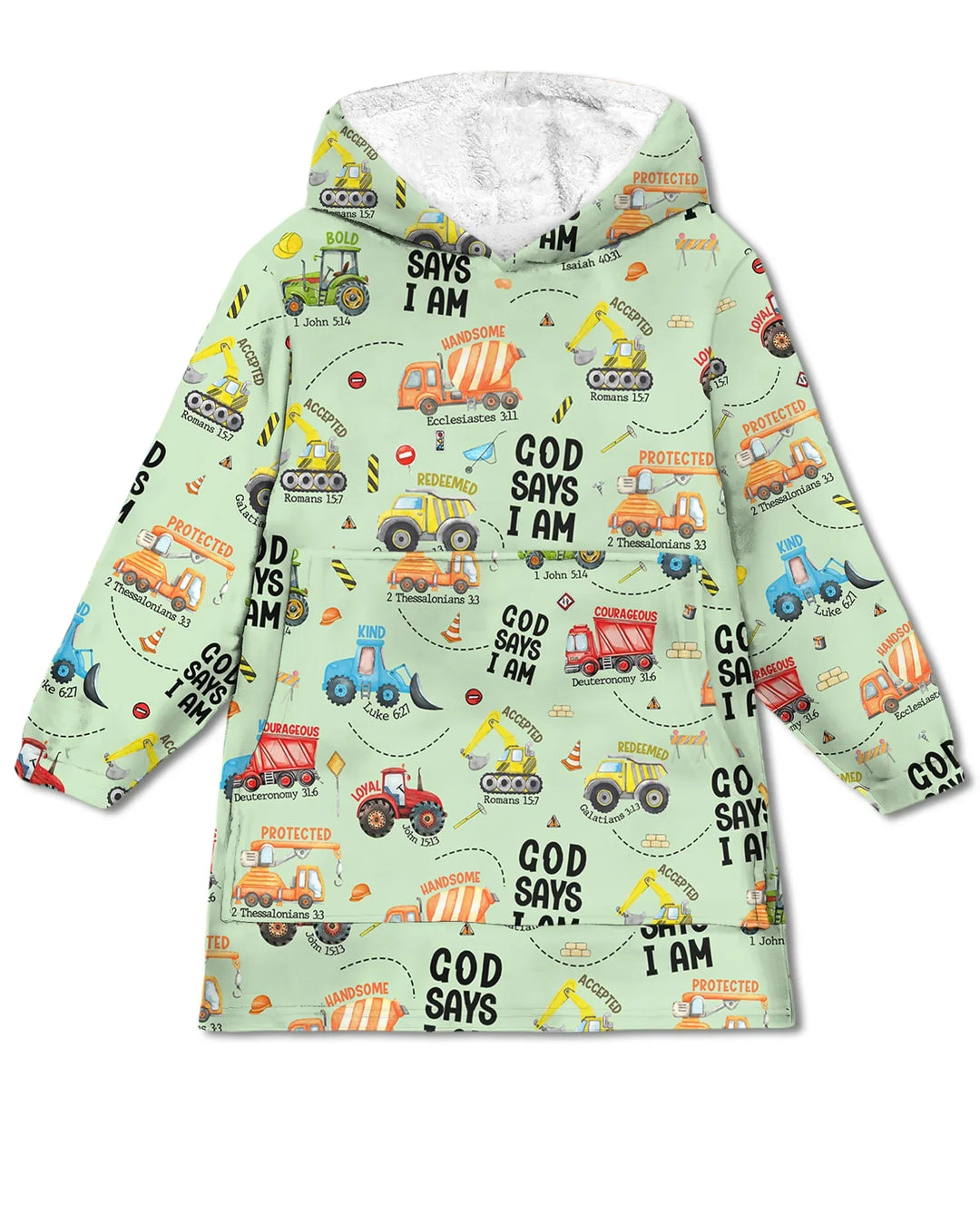 Gott sagt, ich bin Junge Bambus-Decken-Hoodie