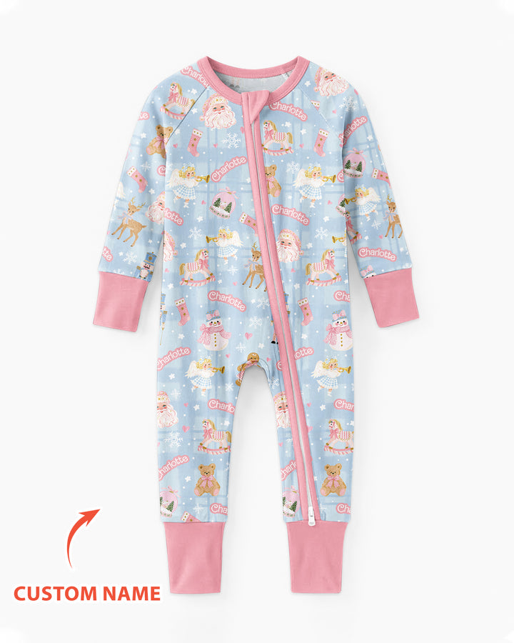 Custom Name Winter Wonderland Bamboo Convertible Zippy