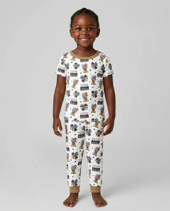 Zweiteiliges, kurzärmliges Pyjama-Set mit Marienkäfern