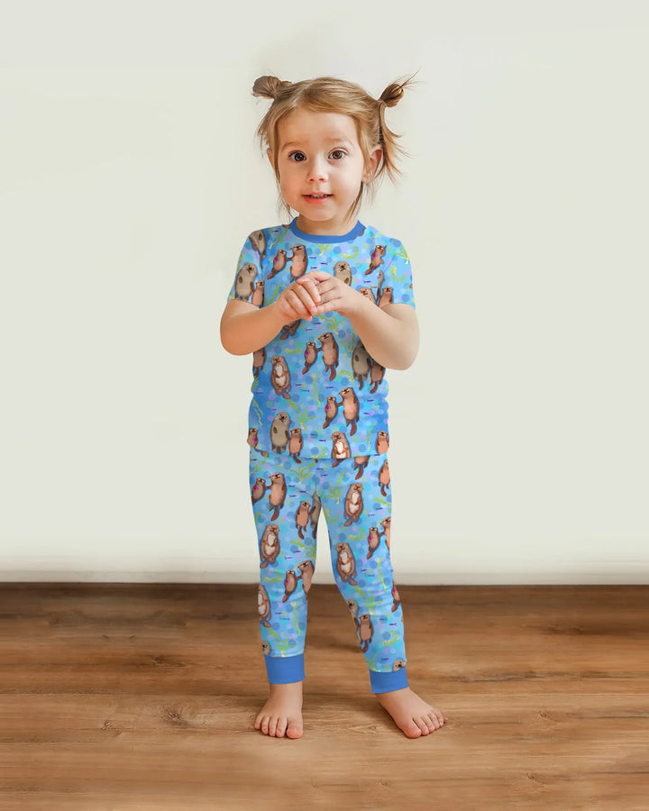 Zweiteiliges, kurzärmliges Pyjama-Set mit Marienkäfern