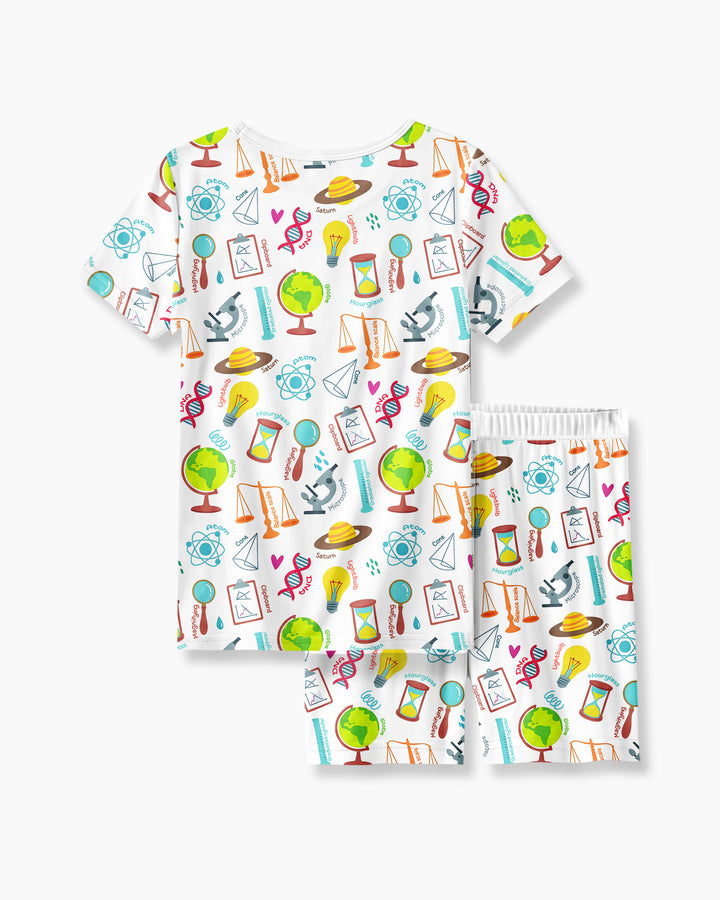 Schlafanzug-Set zweiteilig, kurze Ärmel, kurze Hose, Bambus