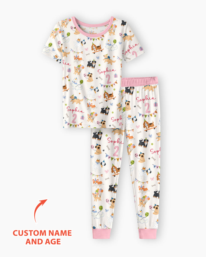Zweiteiliges, kurzärmliges Pyjama-Set mit Marienkäfern