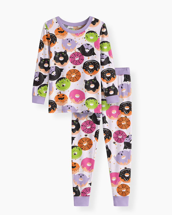 Halloween Donut Bamboo Two Piece Long Sleeve Pajama Set