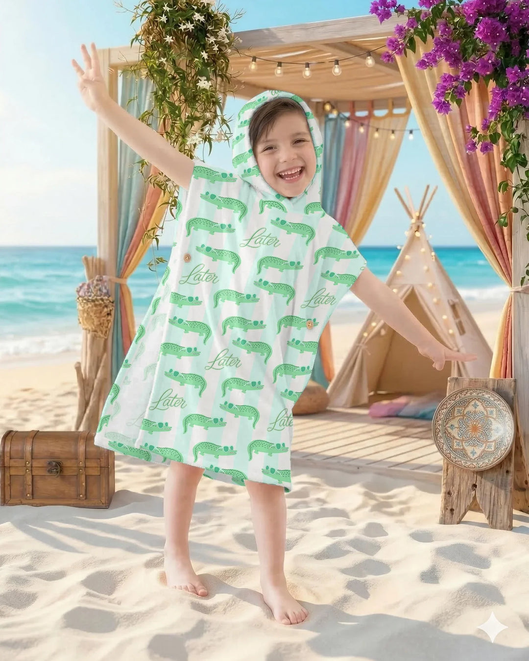 Later Gator Bambus Schwimm-Poncho
