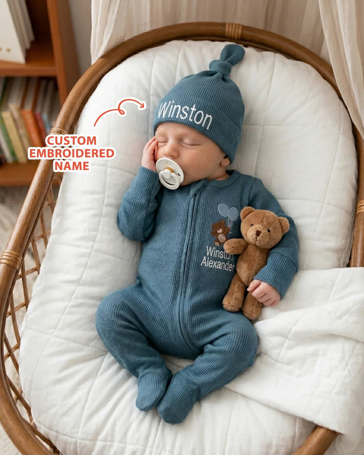 Gerippte Babykleidung mit individuellem Foto - Weich &amp; Skizzenhaft