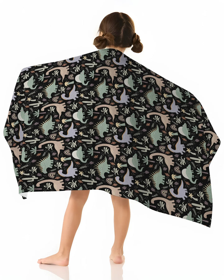 Navy Jurassic Jungle Bamboo Swim Poncho