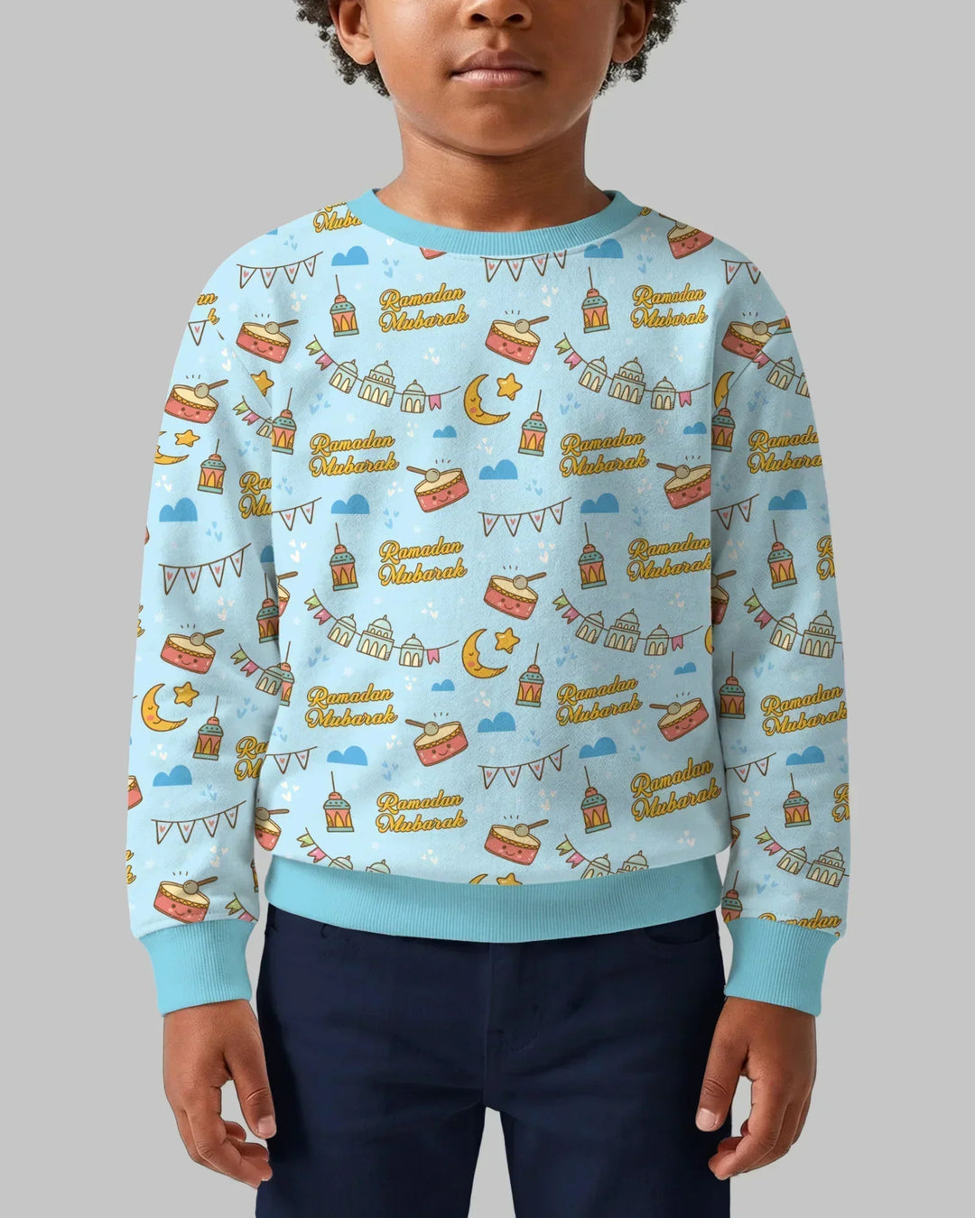 Ramadan Mubarak Bamboo Crewneck Sweatshirt