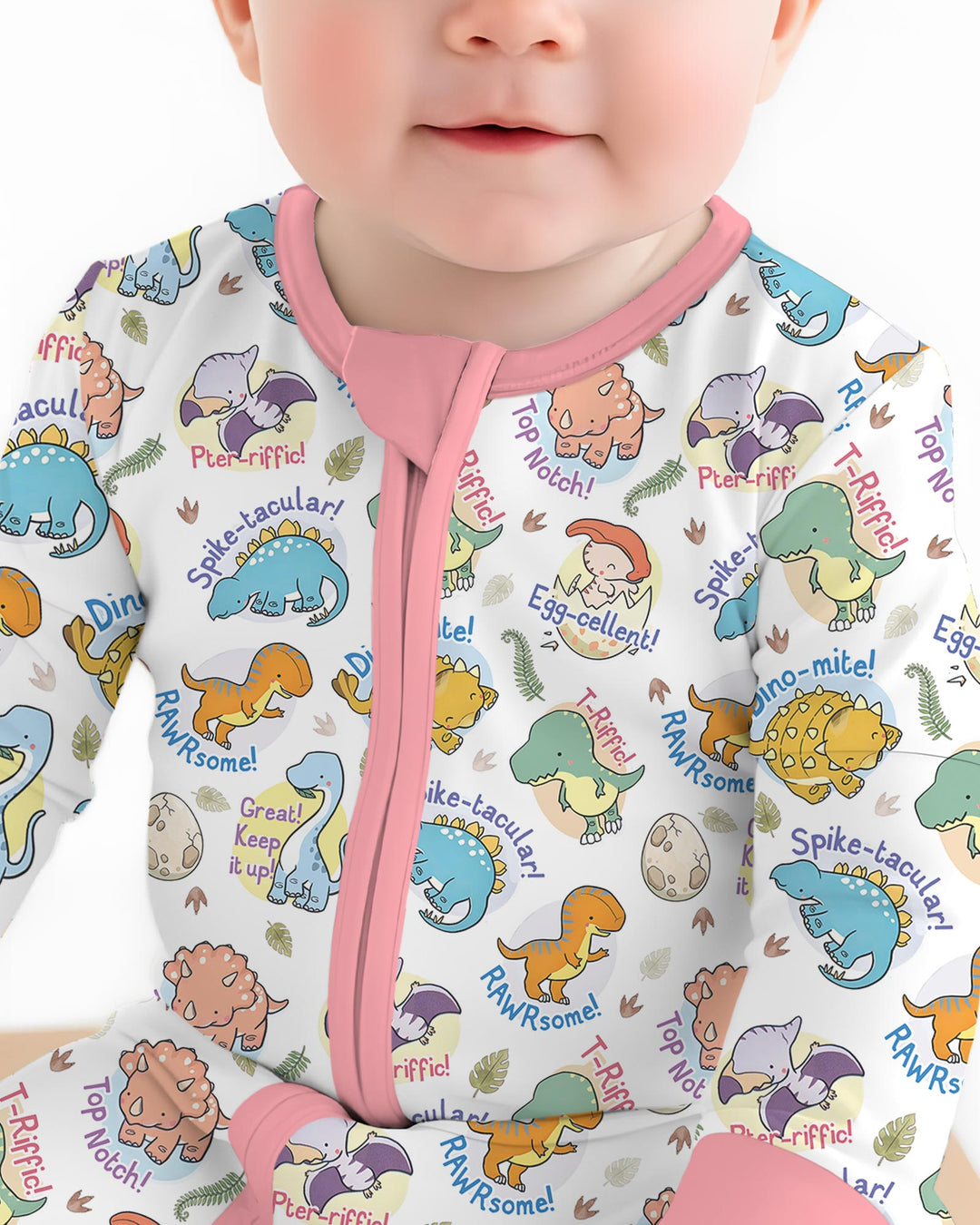 Cute Dinosaur Pun Bamboo Convertible Zippy