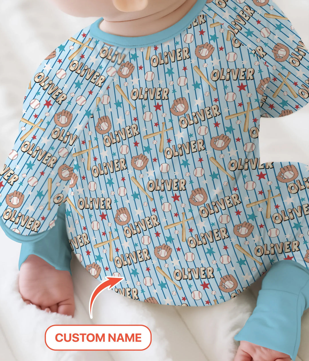 Gerippte Babykleidung mit individuellem Foto - Weich &amp; Skizzenhaft