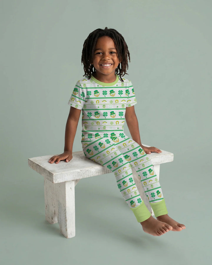 Zweiteiliges, kurzärmliges Pyjama-Set mit Marienkäfern