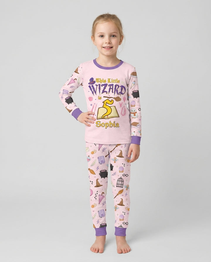 Personalized Birthday Wizard  Bamboo Two Piece Long Sleeve Pajama Set