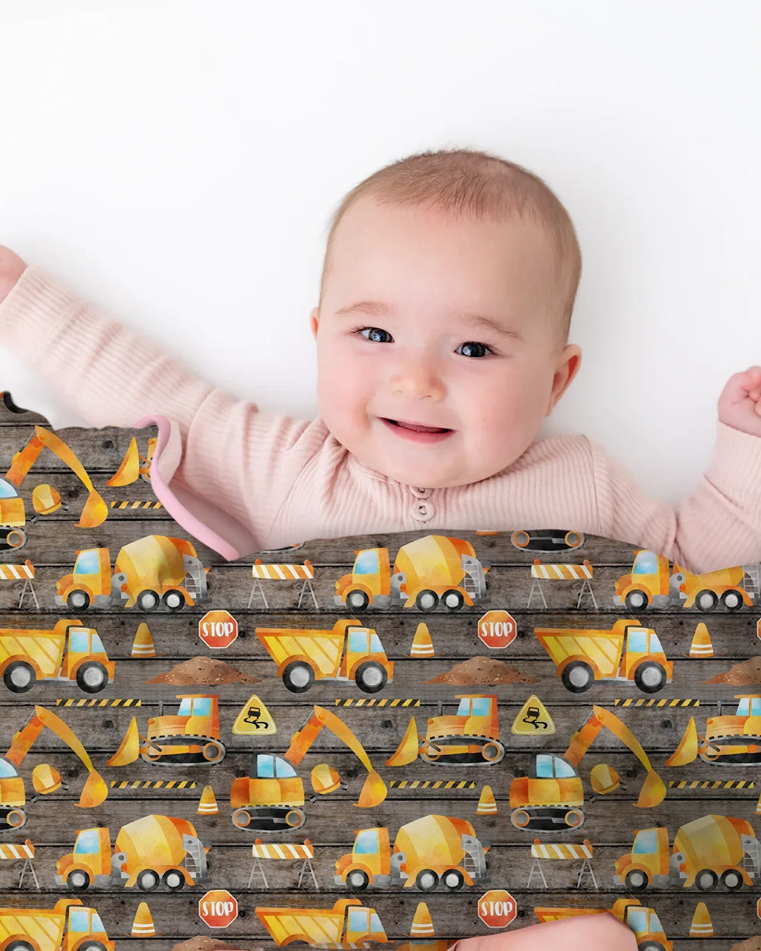 Construction Vehicles Bamboo Blanket
