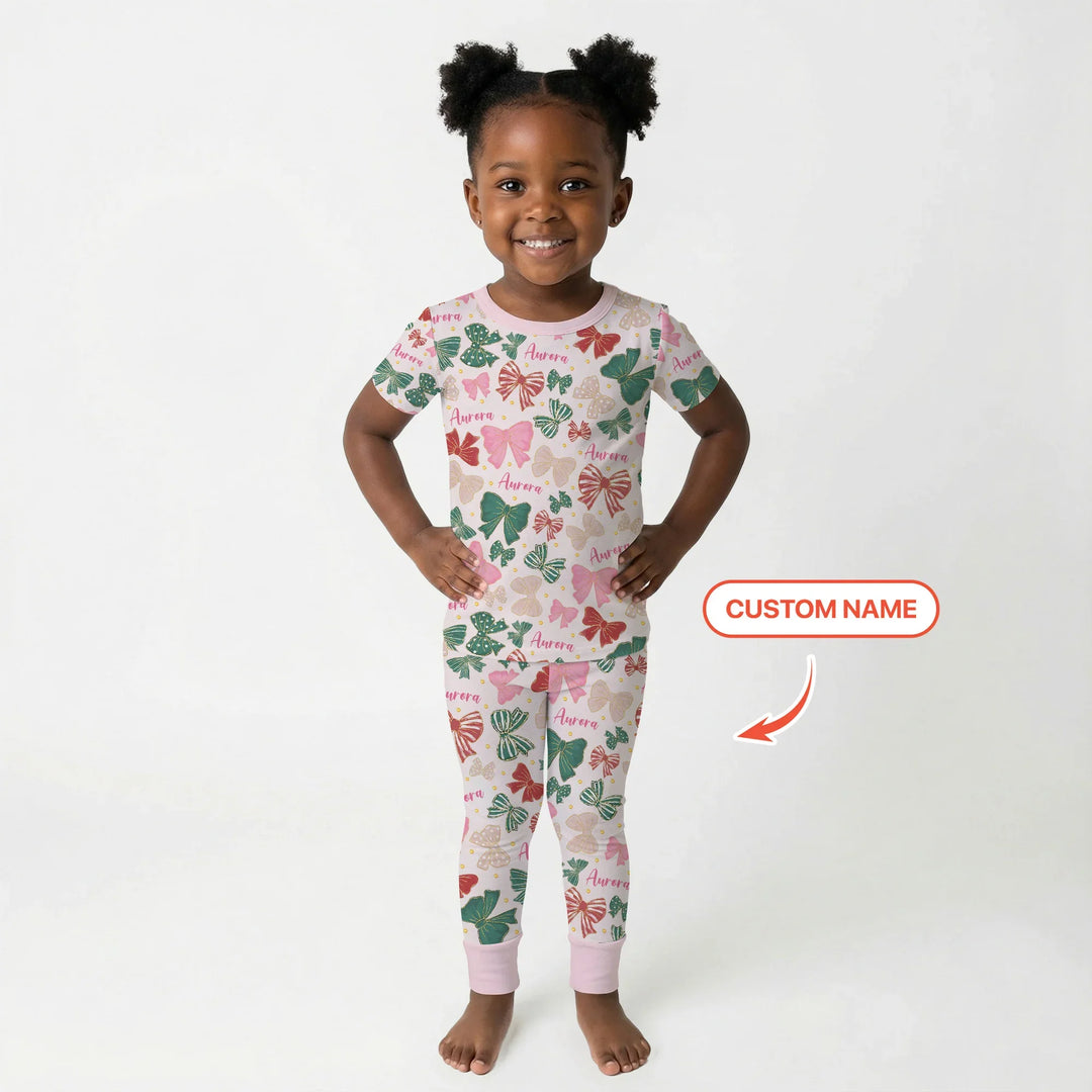 Zweiteiliges, kurzärmliges Pyjama-Set mit Marienkäfern