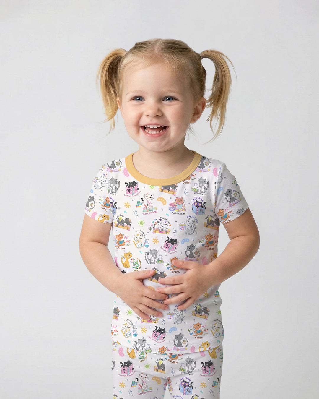Zweiteiliges, kurzärmliges Pyjama-Set mit Marienkäfern