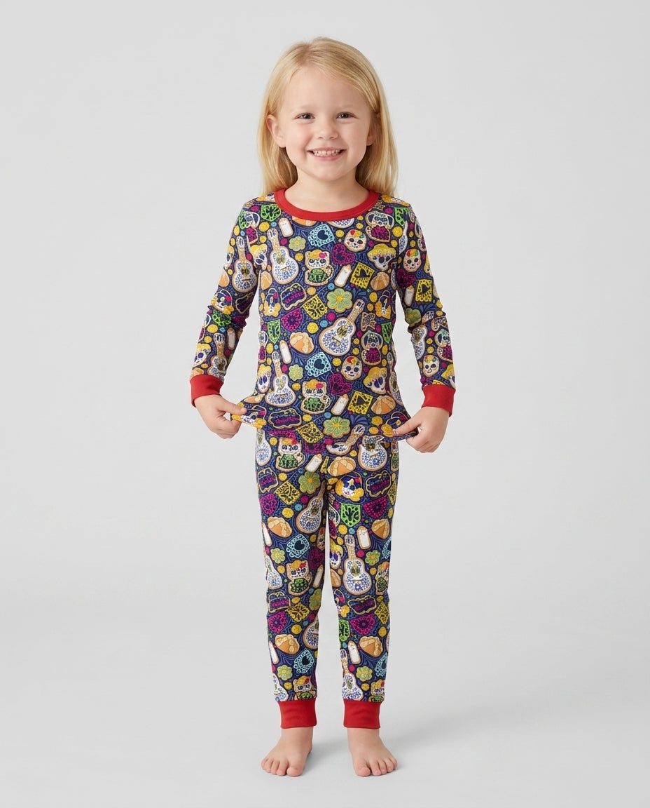 Cookie De Los Muertos Bamboo Two Piece Long Sleeve Pajama Set