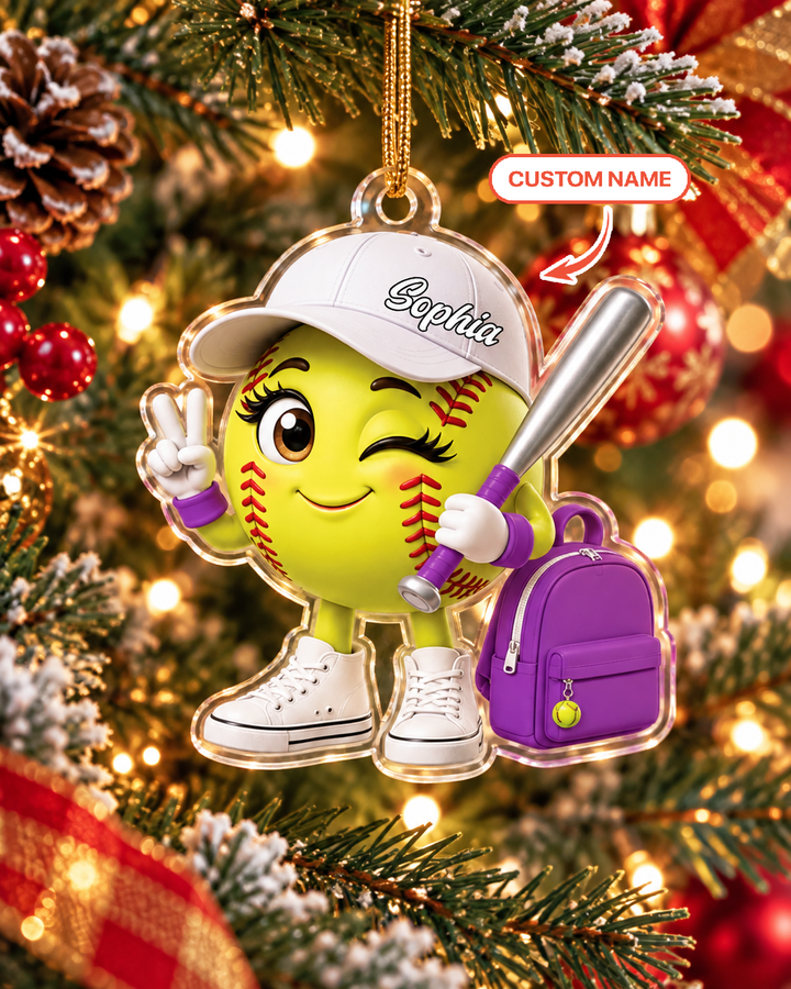 Baseball Softball Acrylic Ornament