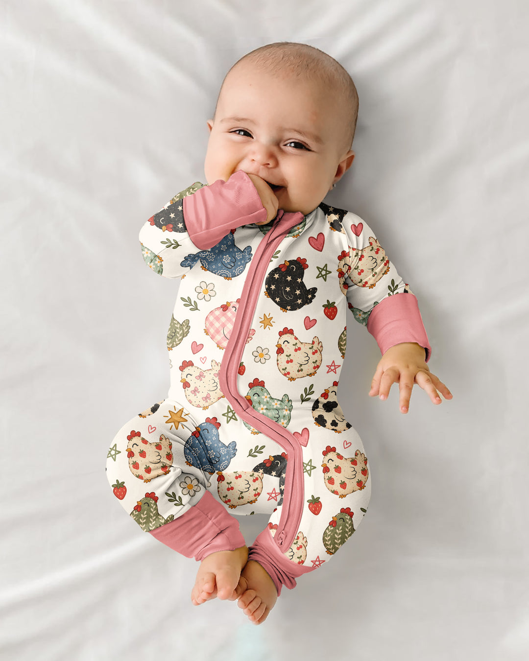 Playful Farm Chicken Bamboo Convertible Zippy