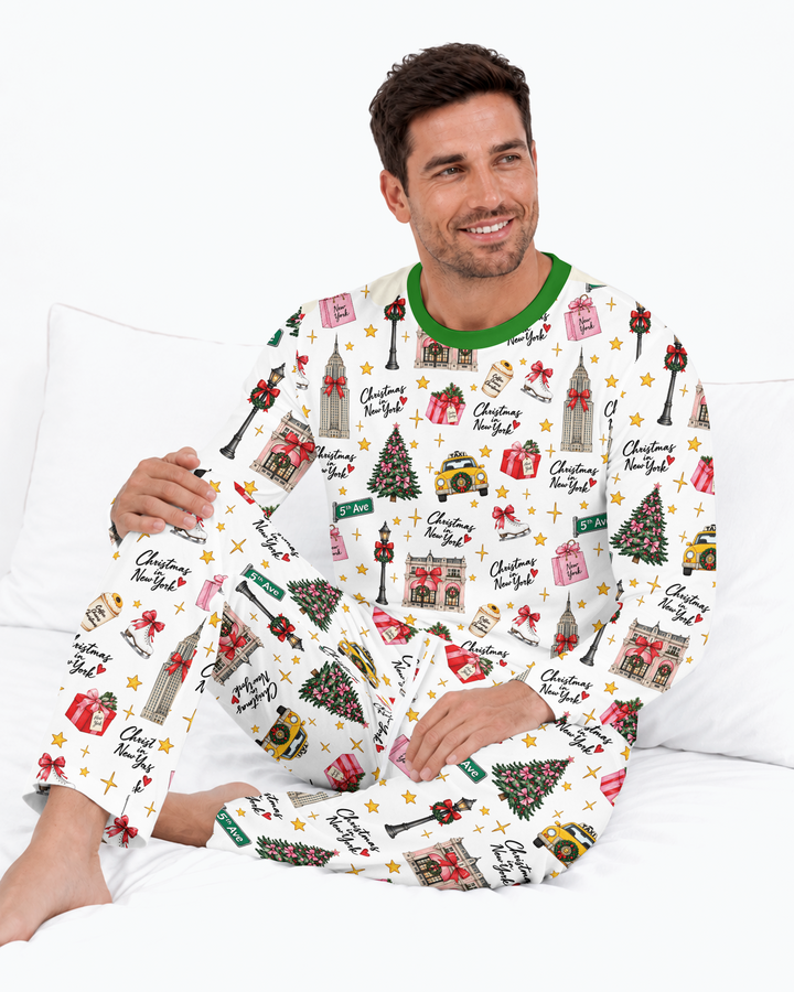 Christmas In NYC Bamboo Men's Pajama Set