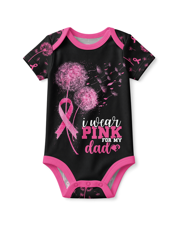 Dandelion Pink For Dad Bamboo Bodysuit