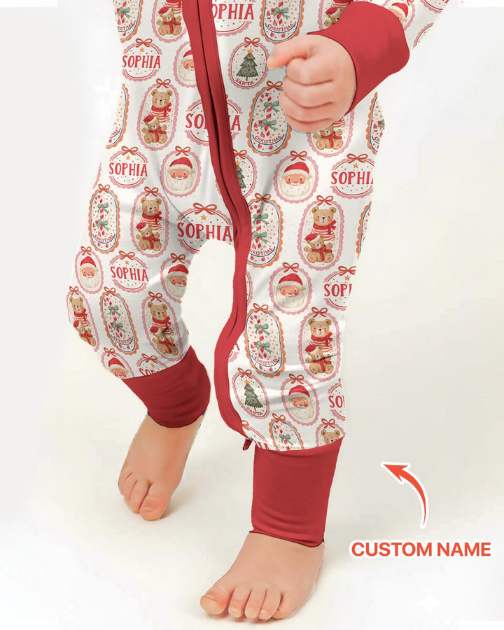 Vintage Christmas Cameo Bamboo Convertible Zippy