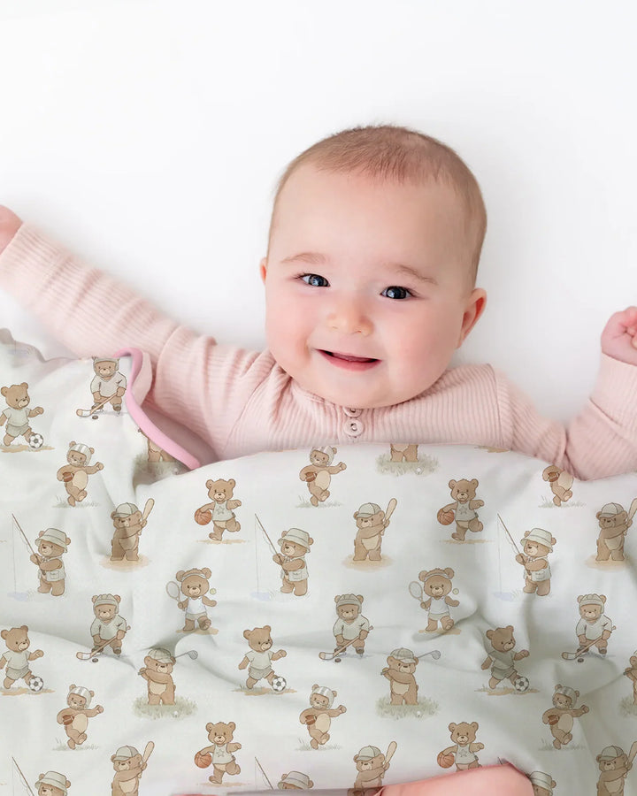 Teddy Team Spirit Bamboo Blanket