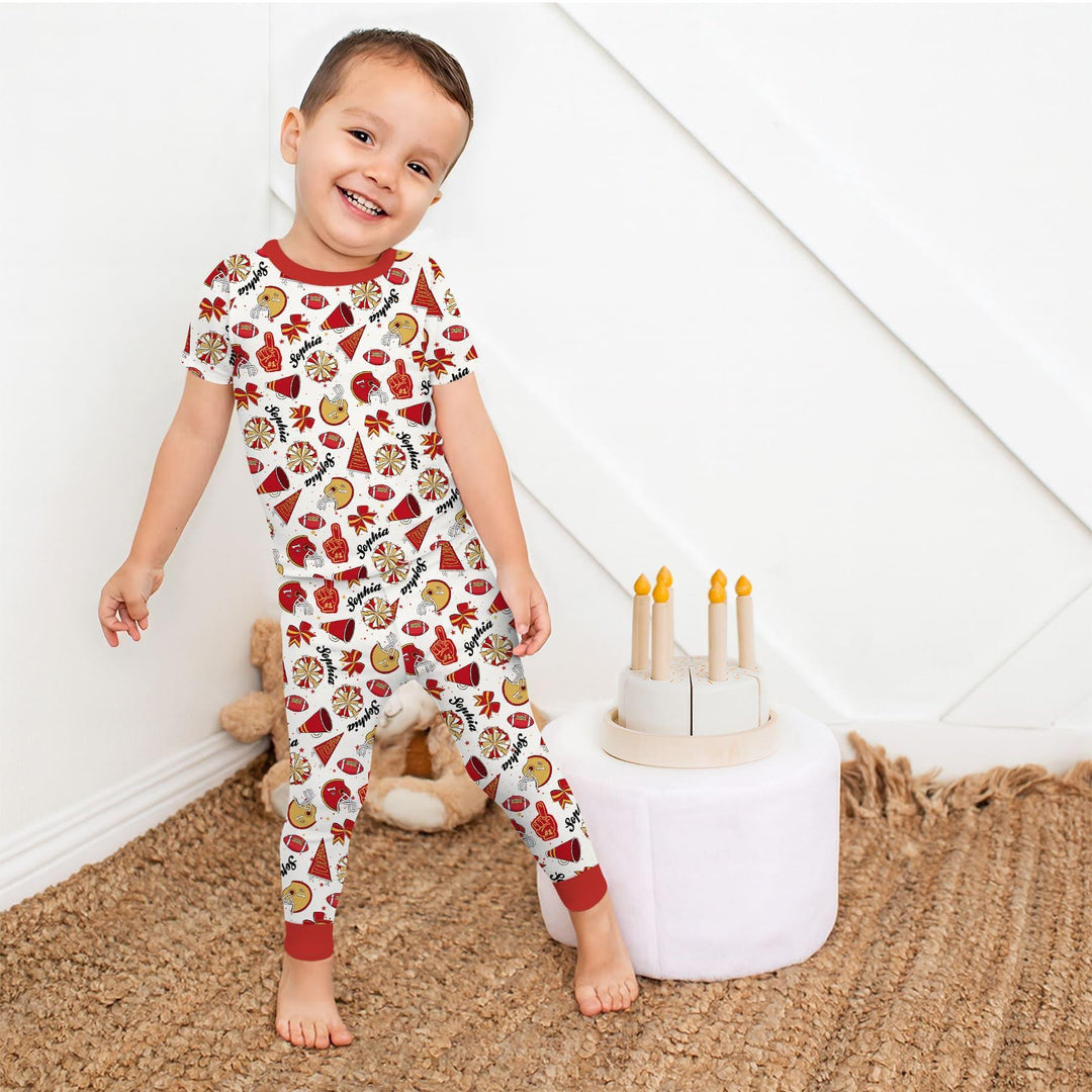Zweiteiliges, kurzärmliges Pyjama-Set mit Marienkäfern