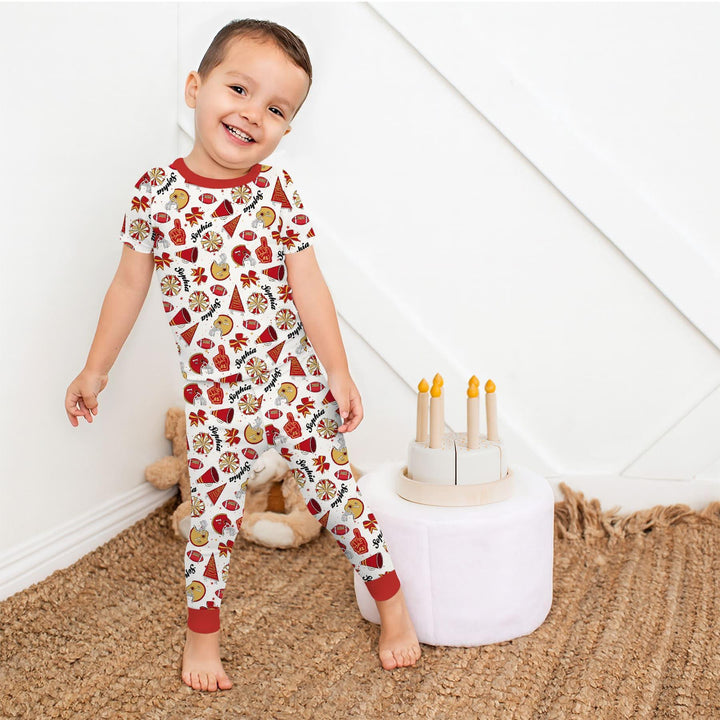 Zweiteiliges, kurzärmliges Pyjama-Set mit Marienkäfern