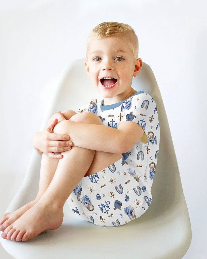 Little Ave Maria Bamboo Two Piece Short Sleeve Shorts Pajama Set