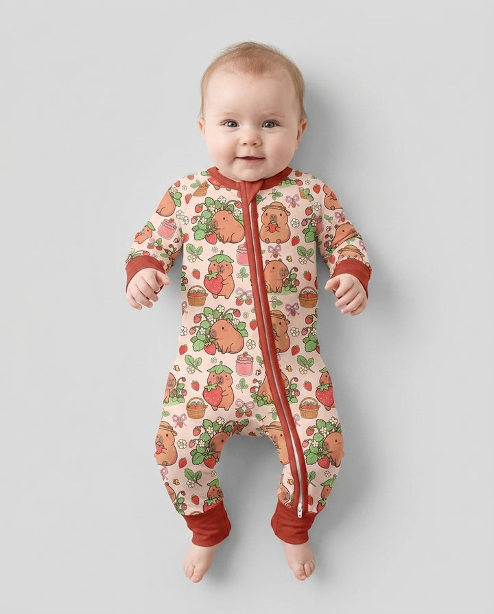 Capybara Strawberry Bamboo Convertible Zippy