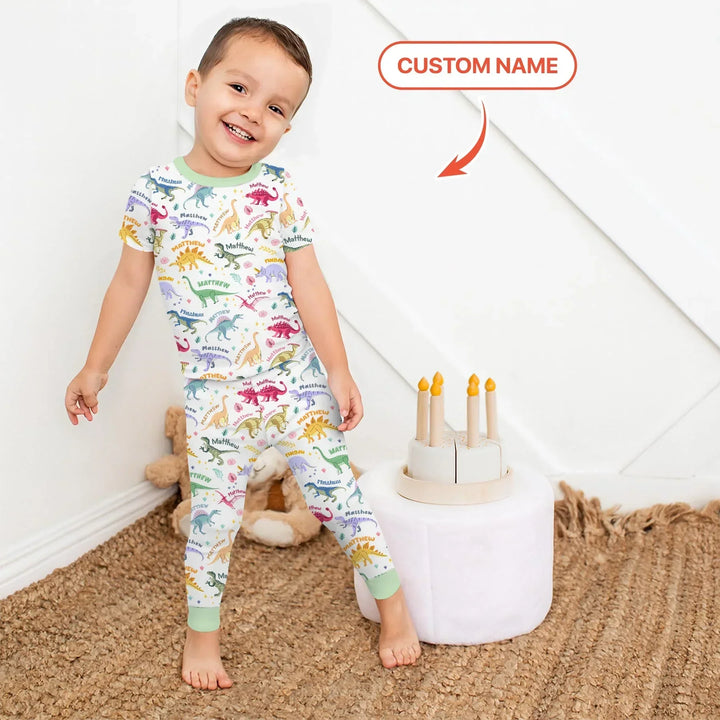 Zweiteiliges, kurzärmliges Pyjama-Set mit Marienkäfern