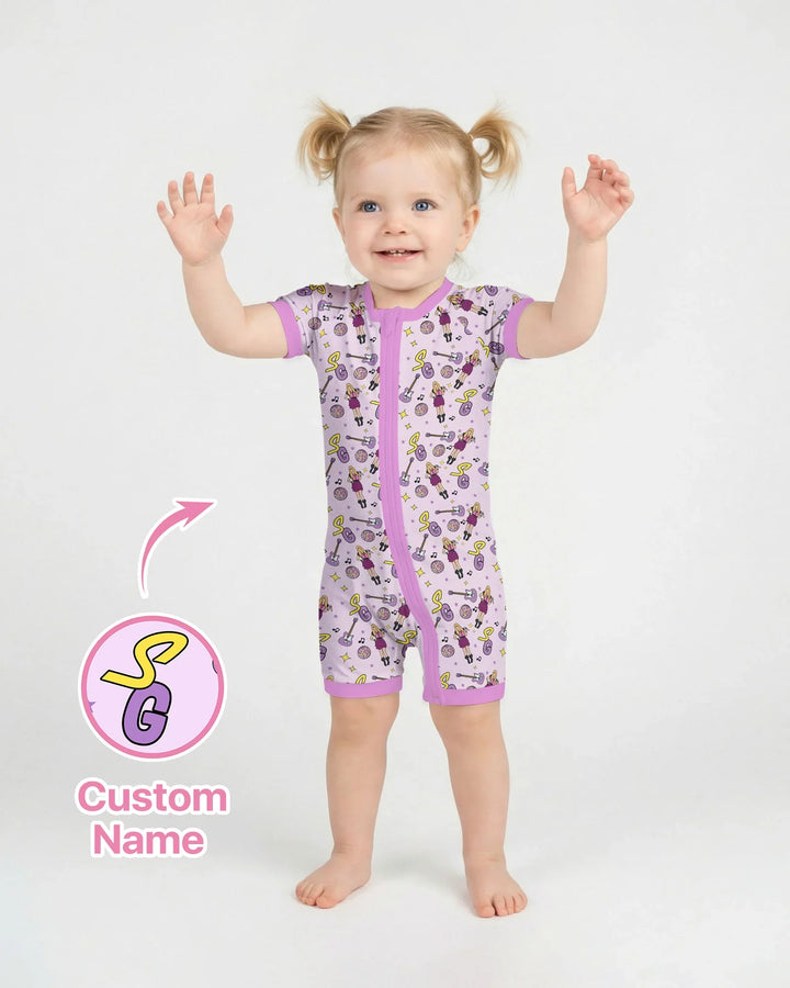 Custom Name Mini Rockstar Shorty Zippy