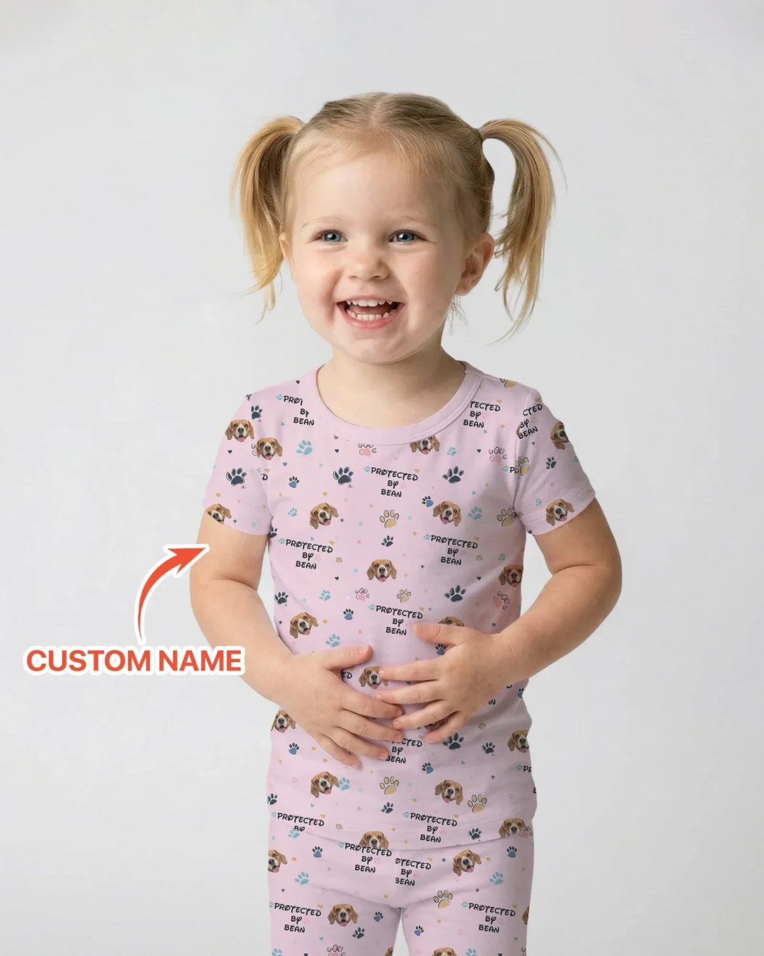 Zweiteiliges, kurzärmliges Pyjama-Set mit Marienkäfern