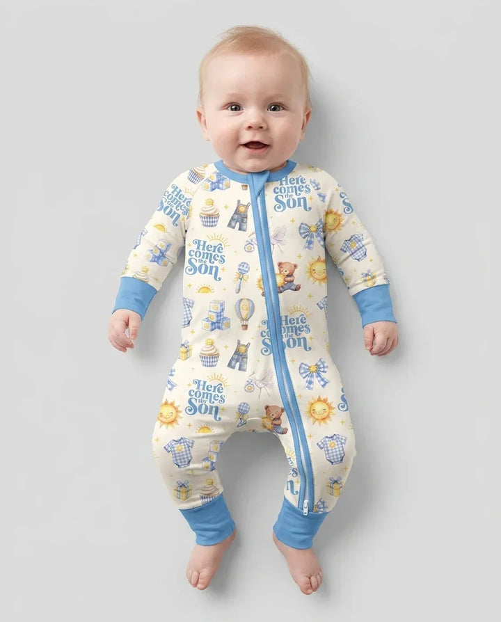Gerippte Babykleidung mit individuellem Foto - Weich &amp; Skizzenhaft