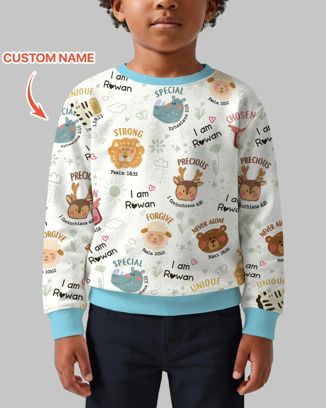 God’s Little Zoo Personalisierbares Bambus Crewneck Sweatshirt