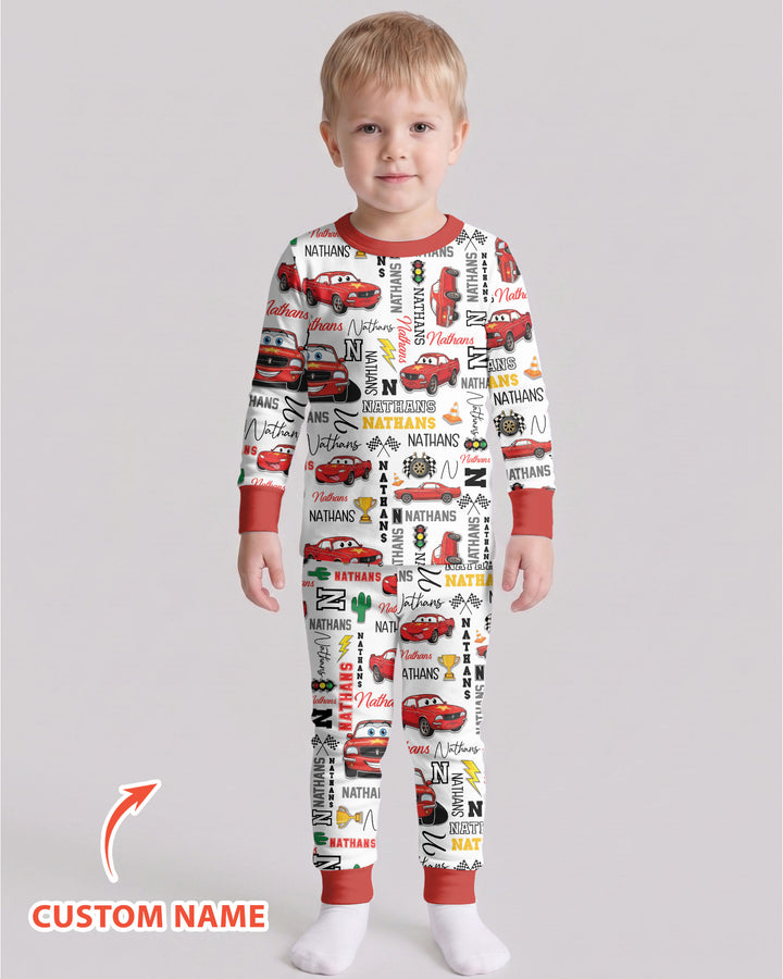 Fast Car Bamboo Two Piece Long Sleeve Pajama Set