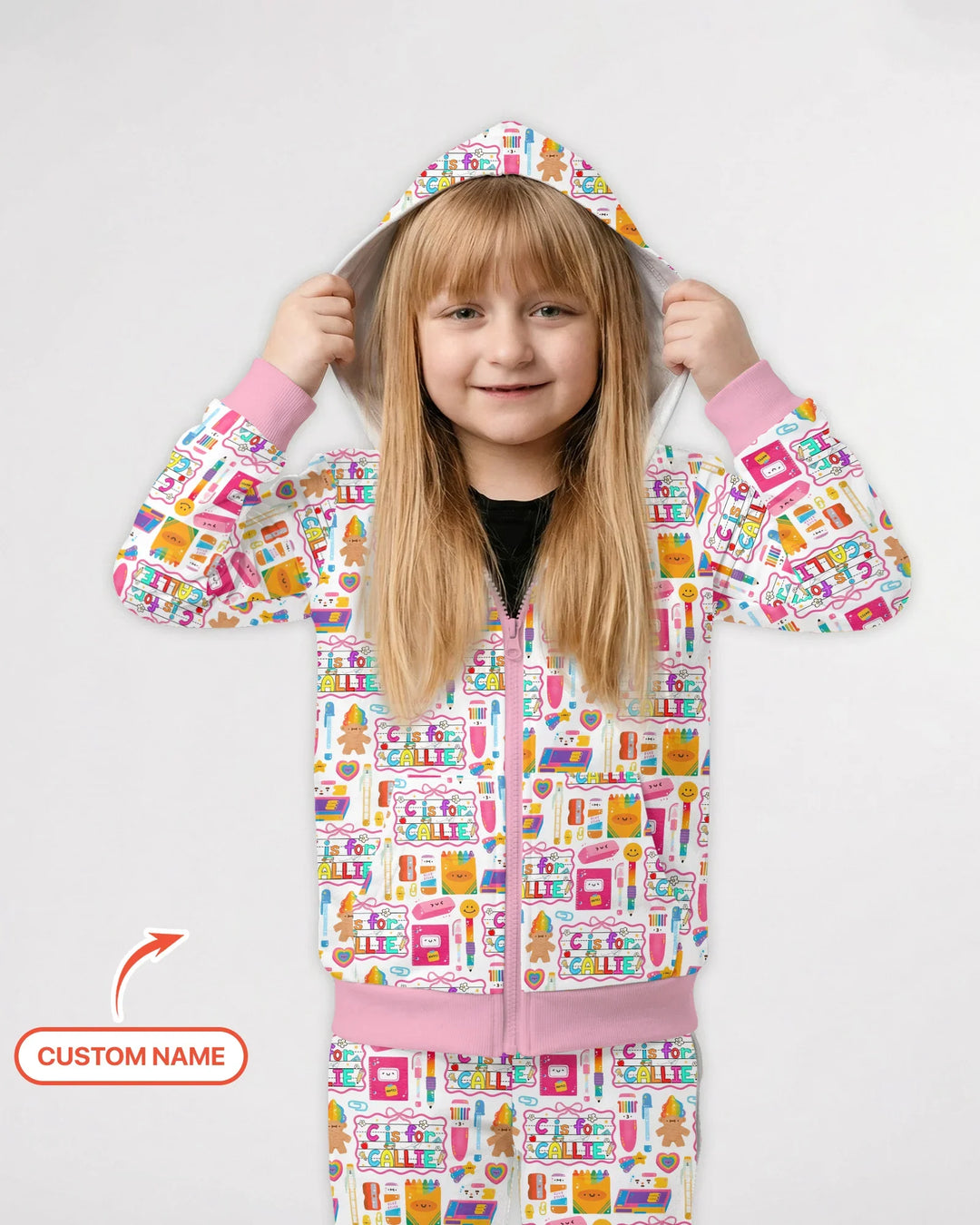 Custom Name Classroom Cuties Bamboo Zip Hoodie
