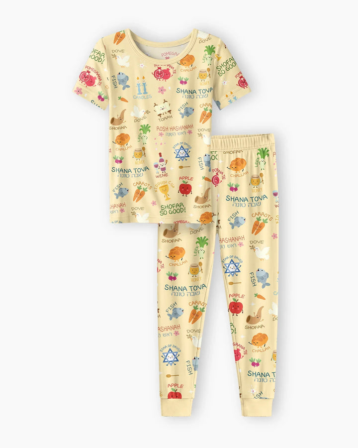 Zweiteiliges, kurzärmliges Pyjama-Set mit Marienkäfern