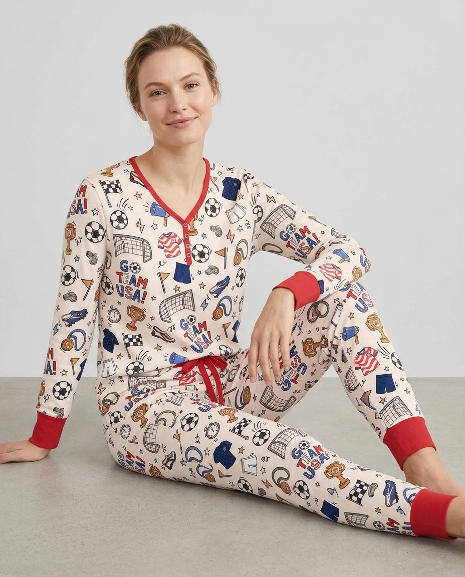 Vorlage Bambus Damen Pyjama Set