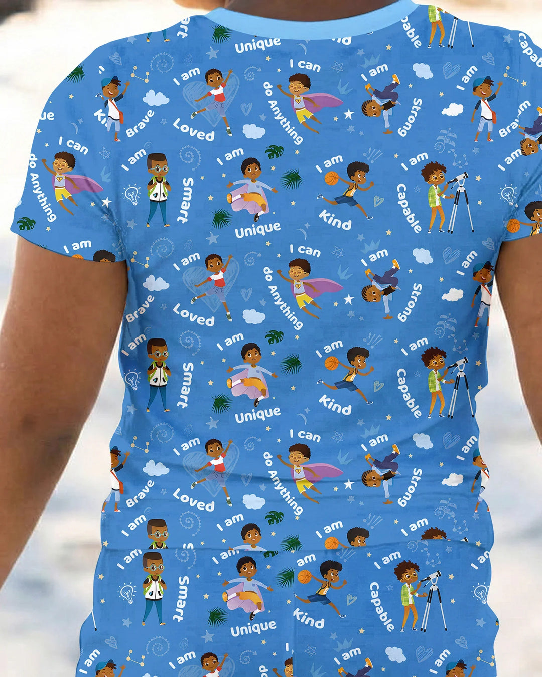 Black Boys I Am Smart Bamboo Two Piece Short Sleeve Pajama Set
