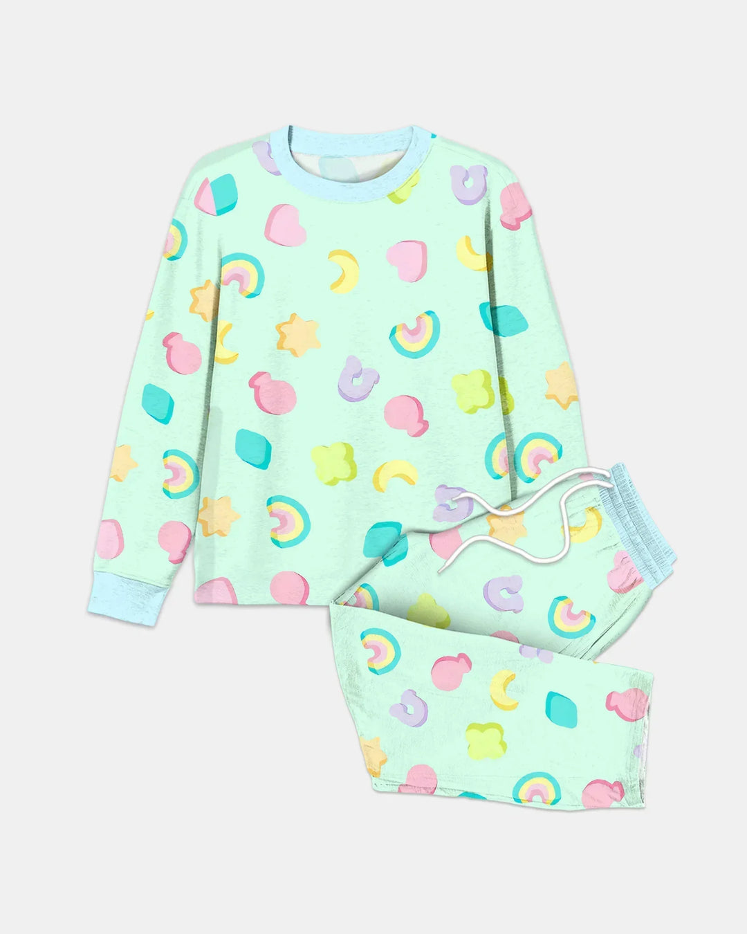 Pastel Lucky Charms Scatter Bamboo Men's Pajama Set