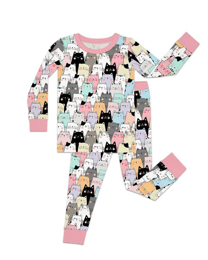 Zweiteiliges Langarm-Pyjama-Set mit Sommerfrüchten