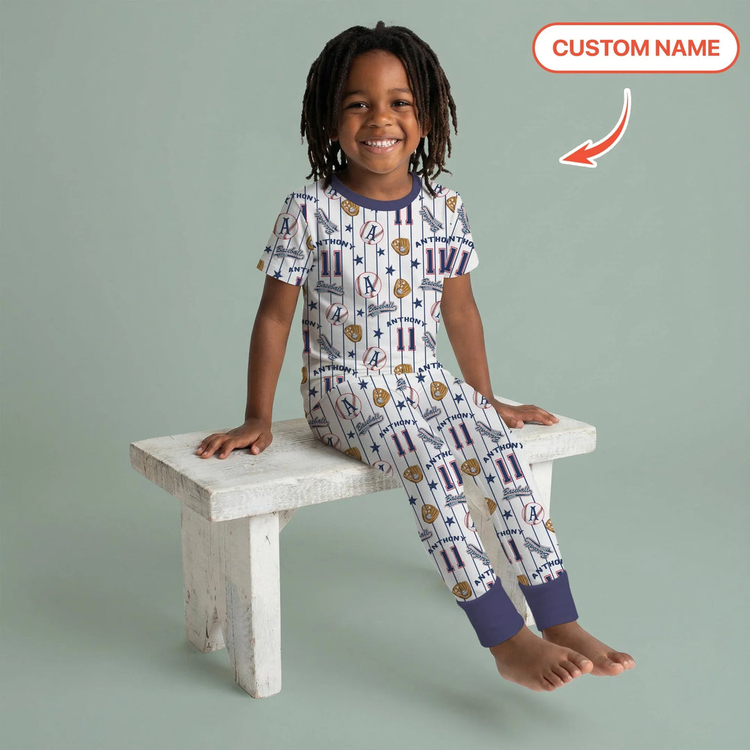 Zweiteiliges, kurzärmliges Pyjama-Set mit Marienkäfern