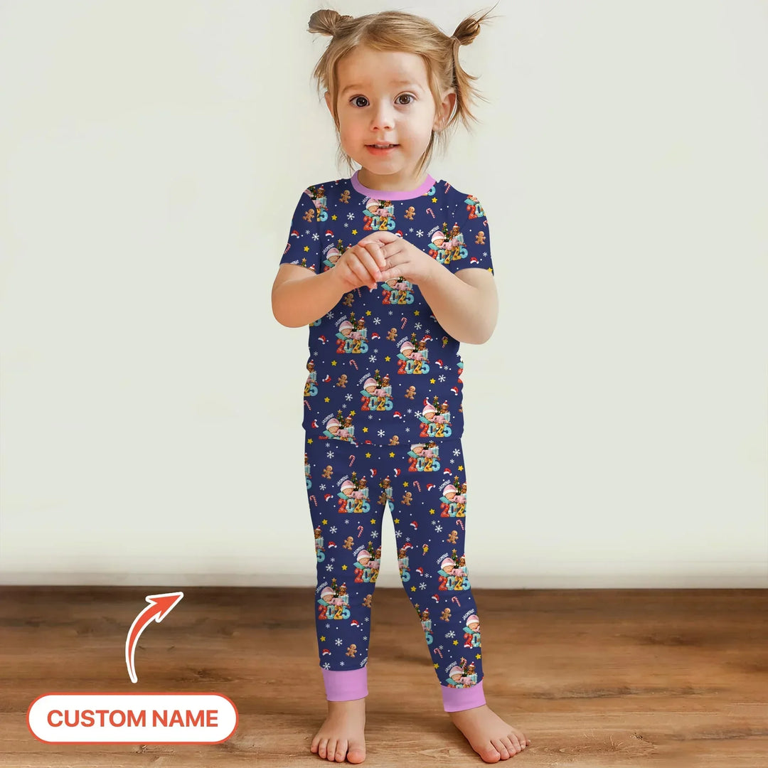 Zweiteiliges, kurzärmliges Pyjama-Set mit Marienkäfern