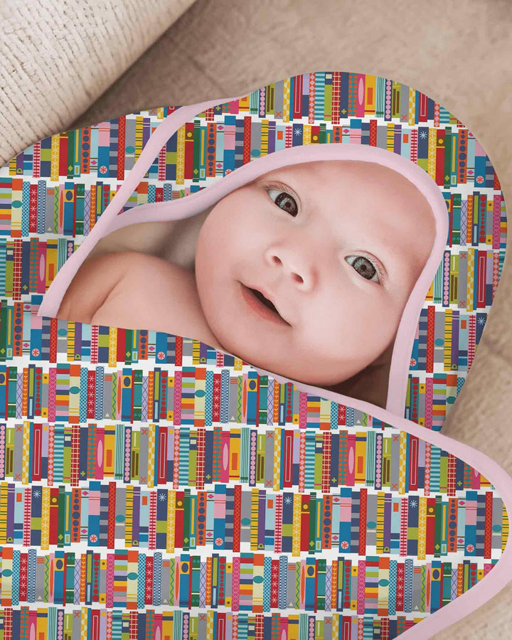 Rainbow Bookshelf Hooded Bamboo Towel Set